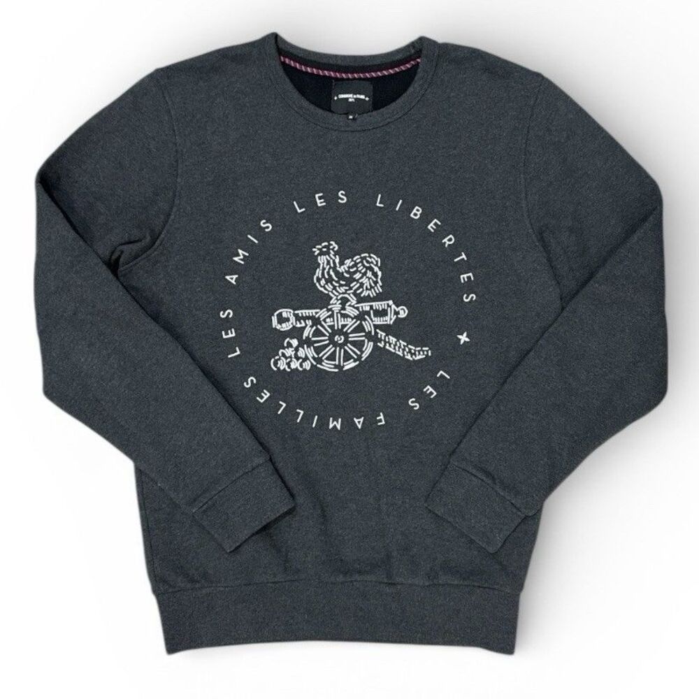 COMMUNE De PARIS Crewneck Sweatshirt Graphic Men’s Medium Gray Cotton Pullover